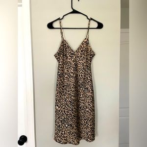 South Moon Under cheetah silk slip dress with adjustable straps. Size 4